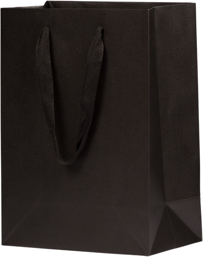 Black Kraft Recycled Large Matte Heavy Duty Gift Bags (10 x 13 x 5)