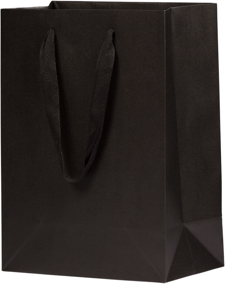 Black Kraft Recycled Large Matte Heavy Duty Gift Bags (10 x 13 x 5)