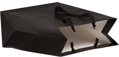 Black Kraft Recycled Large Matte Heavy Duty Gift Bags (10 x 13 x 5)