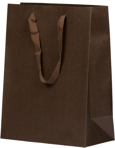 Chocolate Brown Kraft Recycled Large Matte Heavy Duty Gift Bags (10 x 13 x 5)