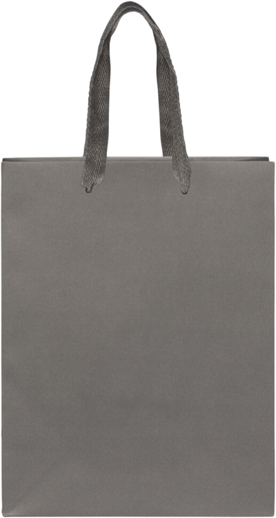 Gray Kraft Recycled Large Matte Heavy Duty Gift Bags (10 x 13 x 5)