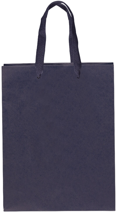Navy Blue Kraft Recycled Large Matte Heavy Duty Gift Bags (10 x 13 x 5)