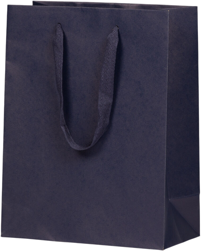 Navy Blue Kraft Recycled Large Matte Heavy Duty Gift Bags (10 x 13 x 5)