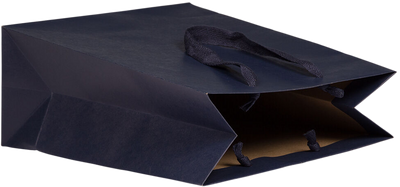 Navy Blue Kraft Recycled Large Matte Heavy Duty Gift Bags (10 x 13 x 5)