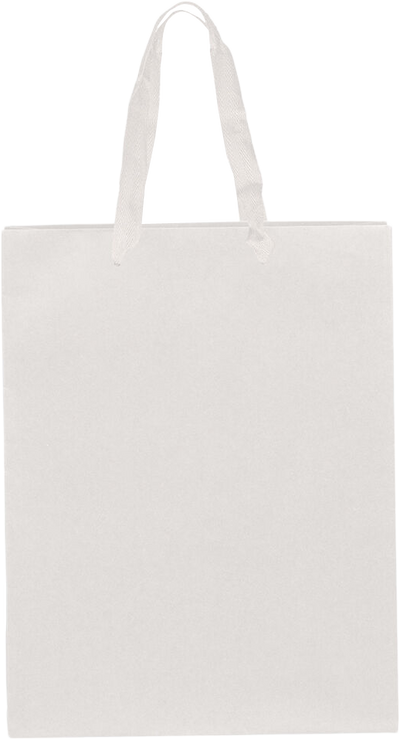 White Kraft Recycled Large Matte Heavy Duty Gift Bags (10 x 13 x 5)