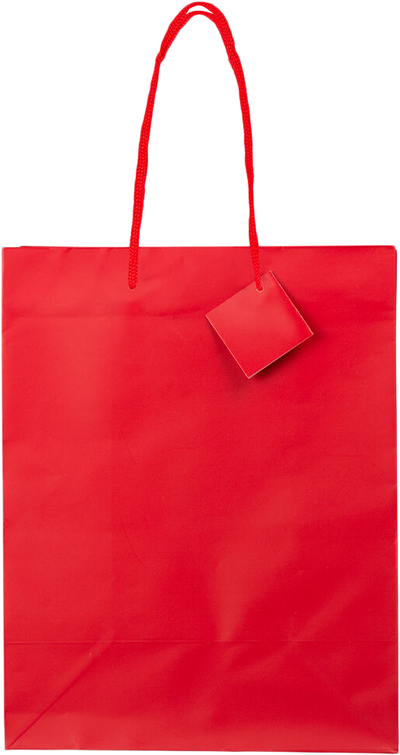 Red Large Matte Gift Bags (10 x 13 x 5)