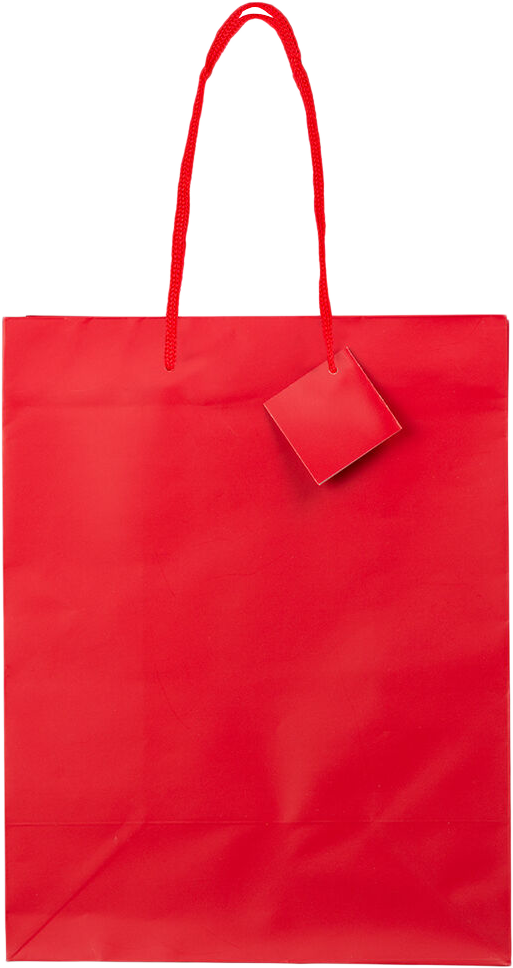 Red Large Matte Gift Bags (10 x 13 x 5)