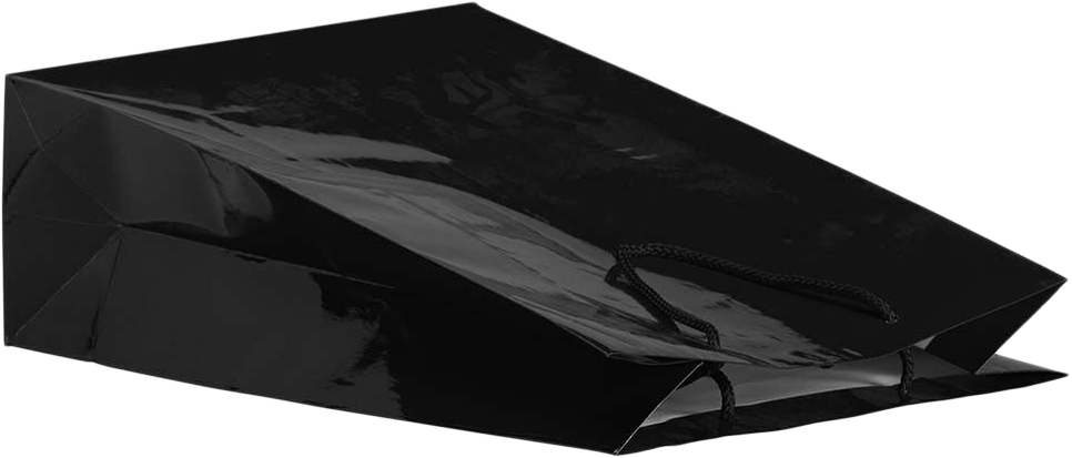 Black X-Large Glossy Gift Bags (12 1/2 x 17 x 6)