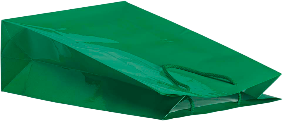 Green X-Large Glossy Gift Bags (12 1/2 x 17 x 6)