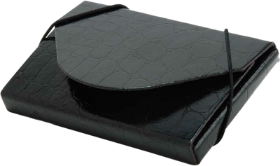 Black Alligator Texture Business Card Case - 20 Card Capacity