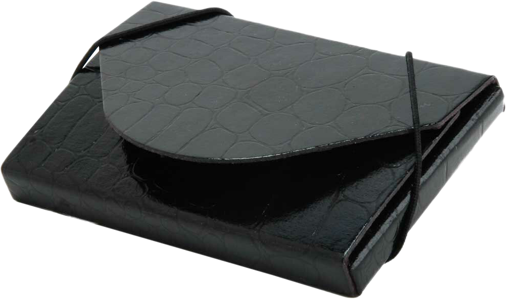 Black Alligator Texture Business Card Case - 20 Card Capacity