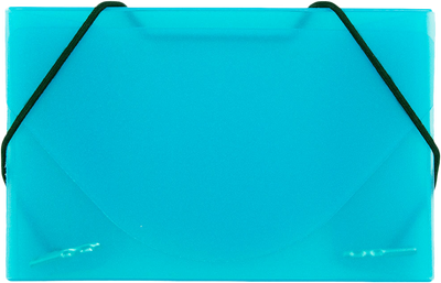 Blue Frosted Plastic Business Card Case - 20 Card Capacity