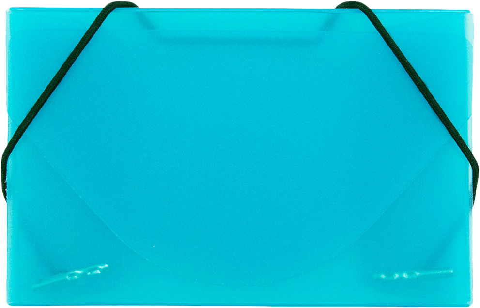Blue Frosted Plastic Business Card Case - 20 Card Capacity