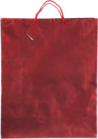 Red Foil XXX-Large Diagonal Pinstripe Gift Bags (17 x 21 x 6 1/4)