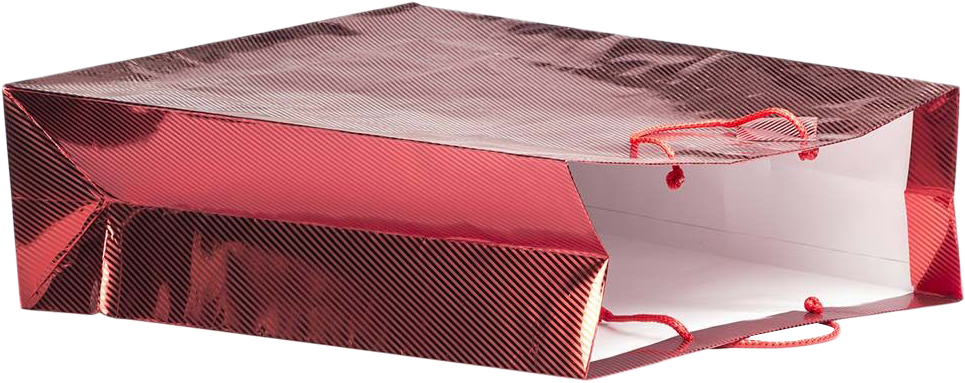 Red Foil XXX-Large Diagonal Pinstripe Gift Bags (17 x 21 x 6 1/4)