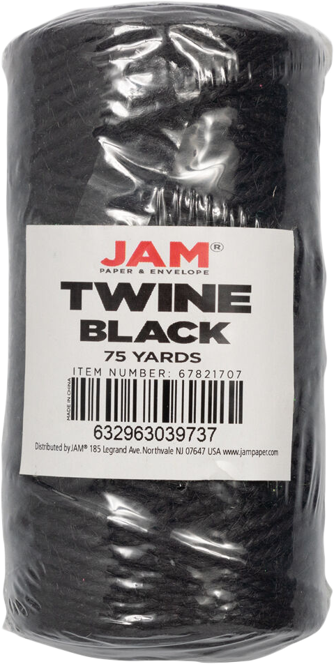 Black 75 Yards Twine Ribbon