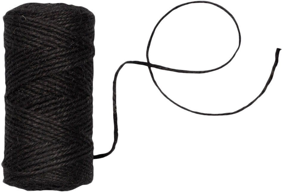 Black 75 Yards Twine Ribbon