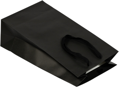Indo Black Double Wine Bottle Gift Bags (8 1/4 x 4 1/2 x 15) - 2 Bottle Capacity