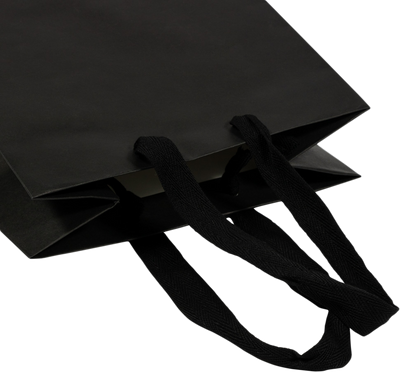 Indo Black Double Wine Bottle Gift Bags (8 1/4 x 4 1/2 x 15) - 2 Bottle Capacity