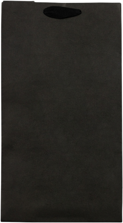 Indo Black Double Wine Bottle Gift Bags (8 1/4 x 4 1/2 x 15) - 2 Bottle Capacity