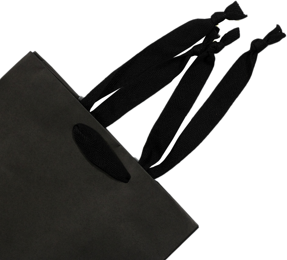 Indo Black Double Wine Bottle Gift Bags (8 1/4 x 4 1/2 x 15) - 2 Bottle Capacity
