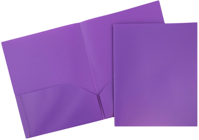Purple 9 x 12 Plastic Pop Folders
