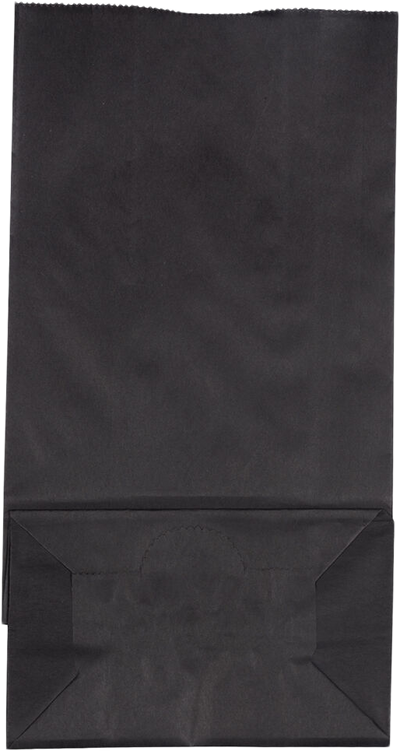 Black Kraft Medium Paper Lunch Bags (5 x 9 3/4 x 3)