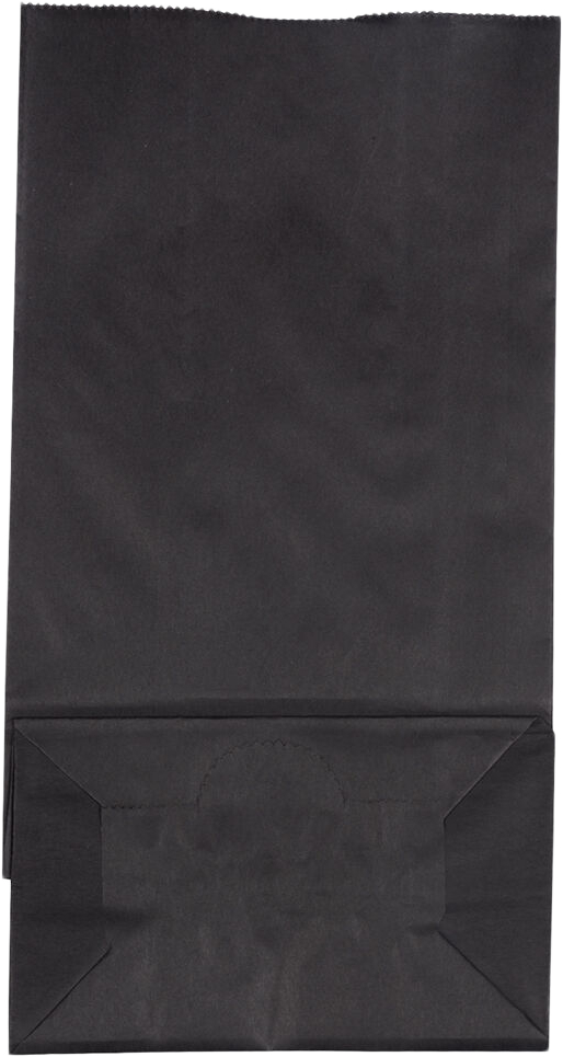 Black Kraft Medium Paper Lunch Bags (5 x 9 3/4 x 3)