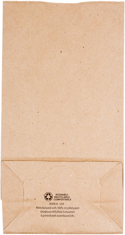 Brown Kraft Medium Paper Lunch Bags (5 x 9 3/4 x 3) - 25 Pack