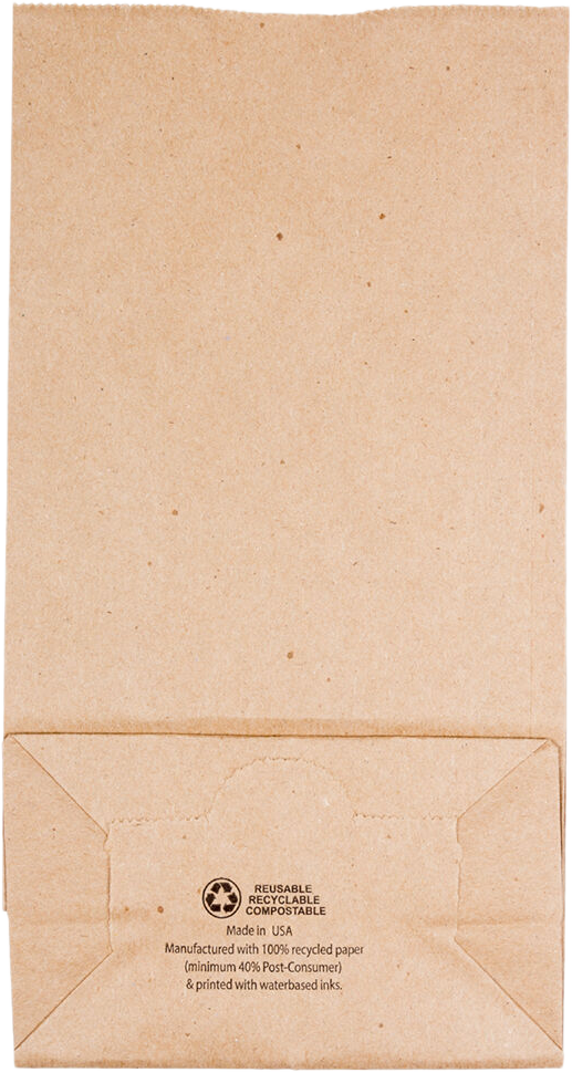 Brown Kraft Medium Paper Lunch Bags (5 x 9 3/4 x 3) - 25 Pack