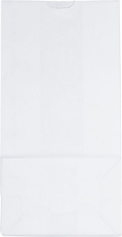 White Kraft Medium Paper Lunch Bags (5 x 9 3/4 x 3)