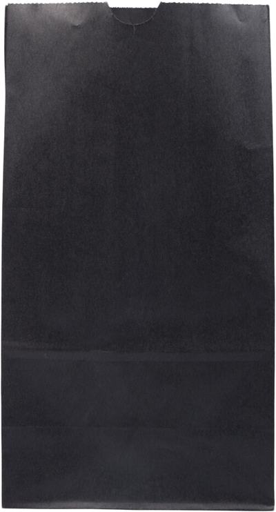 Black Kraft Large Paper Lunch Bags (6 x 11 x 3 1/2) - 25 Pack
