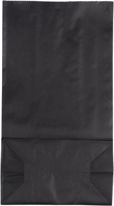 Black Kraft Large Paper Lunch Bags (6 x 11 x 3 1/2) - 25 Pack
