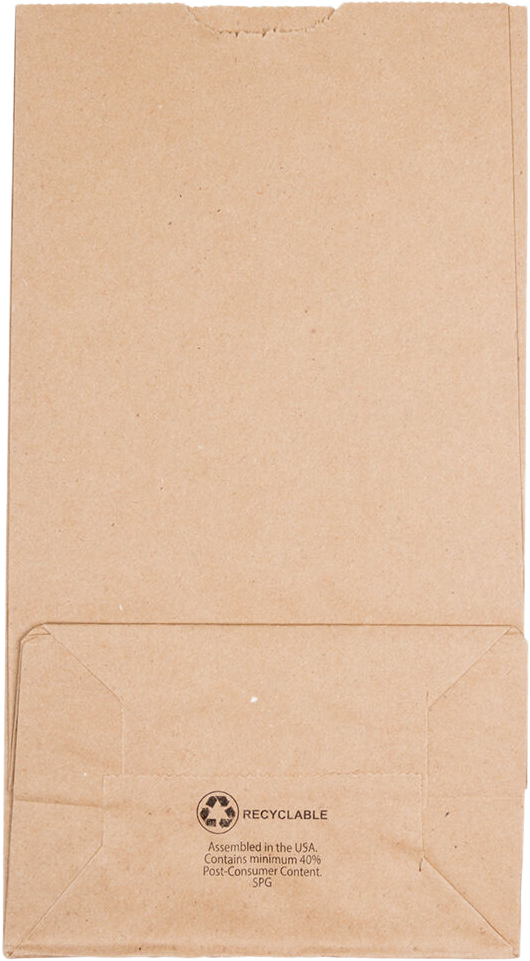 Brown Kraft Paper Lunch Bags - Large - 6 x 11 x 3 1/2 - 25 Pack