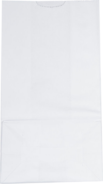 White Kraft Large Paper Lunch Bags (6 x 11 x 3 1/2)