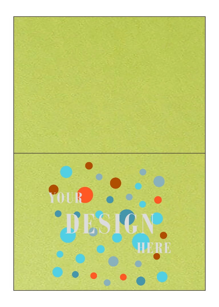 Malachite Green Metallic 80lb 5 x 7 Foldover Cards