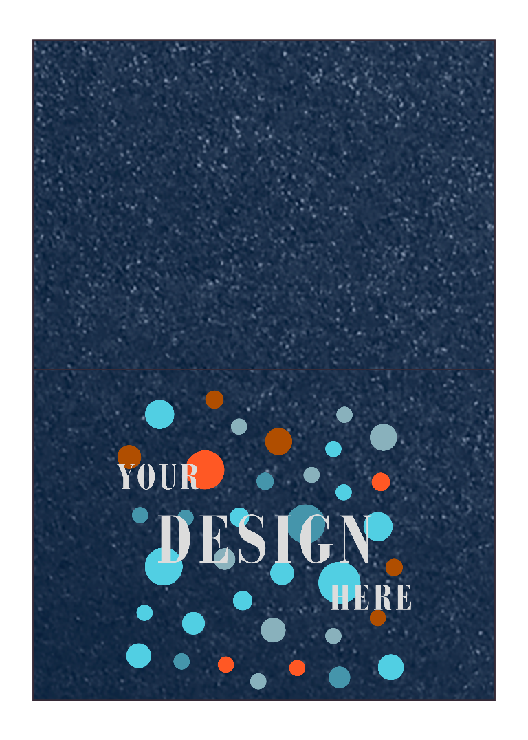 Lapis Lazuli Blue Metallic 100lb 5 x 7 Foldover Cards