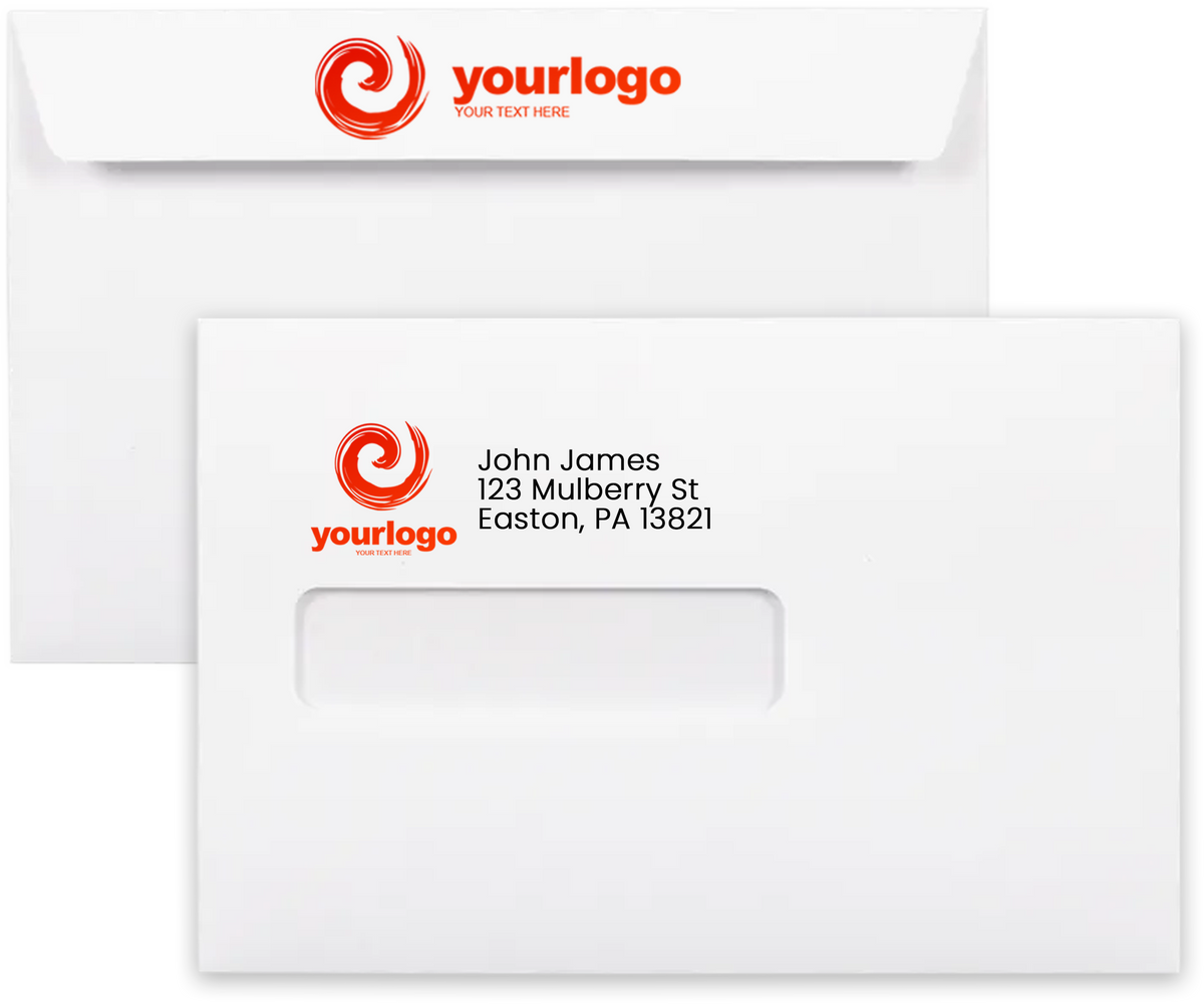 White 24lb 6 x 9 Booklet Window Envelopes