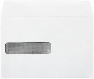 White with Security Tint 24lb 6 x 9 Booklet Window Envelopes