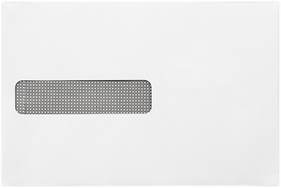 White with Security Tint 24lb 6 x 9 Booklet Window Envelopes