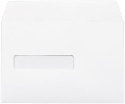 White 24lb 6 x 9 Booklet Window Envelopes