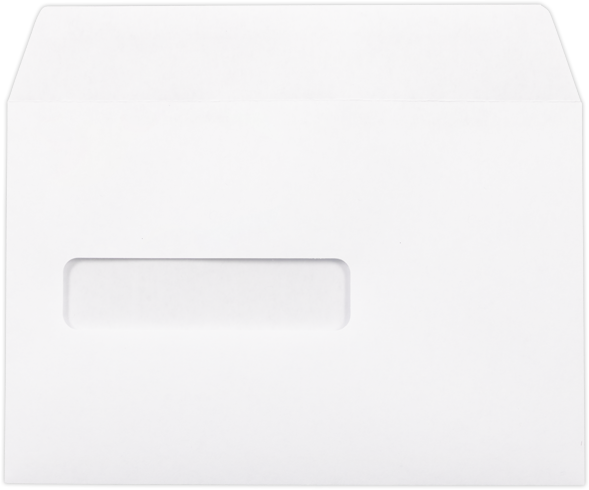 White 24lb 6 x 9 Booklet Window Envelopes