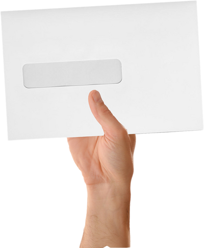 White 24lb 6 x 9 Booklet Window Envelopes