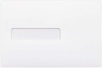 White 24lb 6 x 9 Booklet Window Envelopes