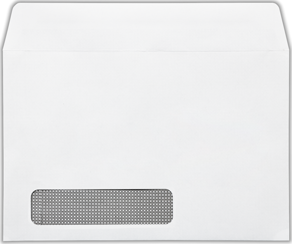 White with Security Tint 24lb 6 x 9 Booklet Machine Insertable Window Envelopes
