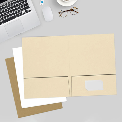 Natural Linen 9 x 12 Folders