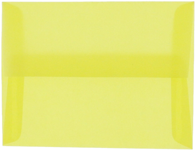 Primary Yellow Translucent 30lb A1 Invitation Envelopes (3 5/8 x 5 1/8)