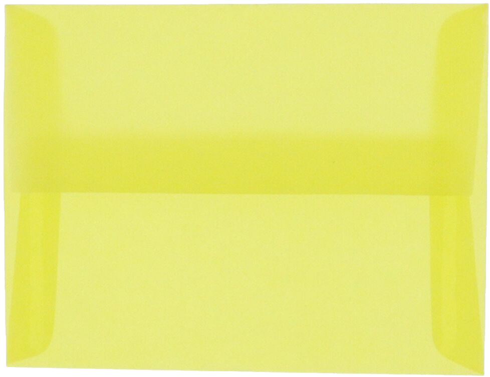 Primary Yellow Translucent 30lb A1 Invitation Envelopes (3 5/8 x 5 1/8)