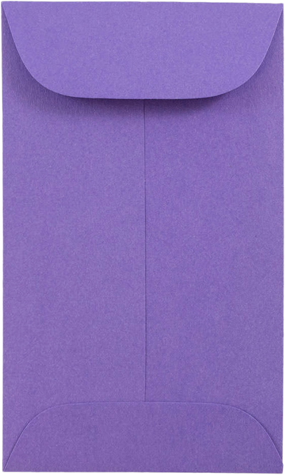 Violet Grape Purple 28lb #3 Coin Envelopes (2 1/2 x 4 1/4)