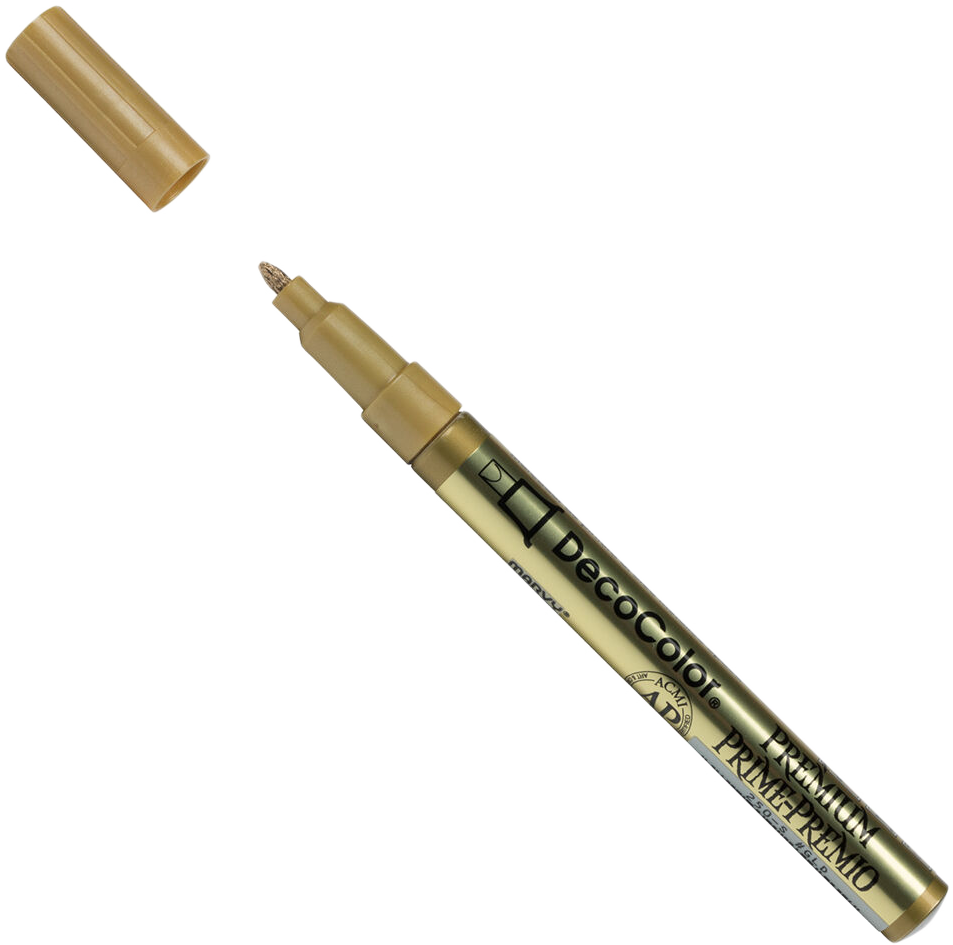 Gold Opaque Leafing Tip Paint Markers
